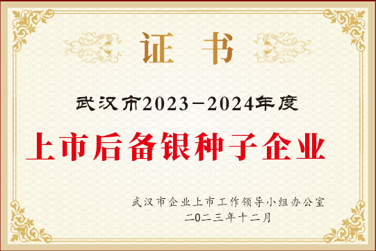 简讯:YH533388银河荣获2024年武汉市上市后备“金种子”企业! 简讯:YH533388银河荣获2024年武汉市上市后备“金种子”企业!